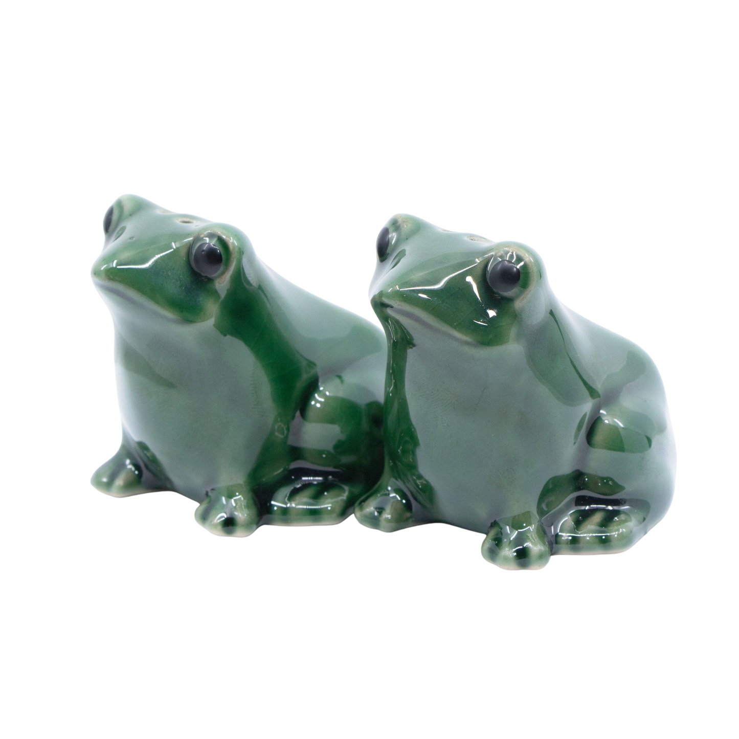 Reactive Glaze Frog Salt & Pepper Shakers - Punch Bowl Designs