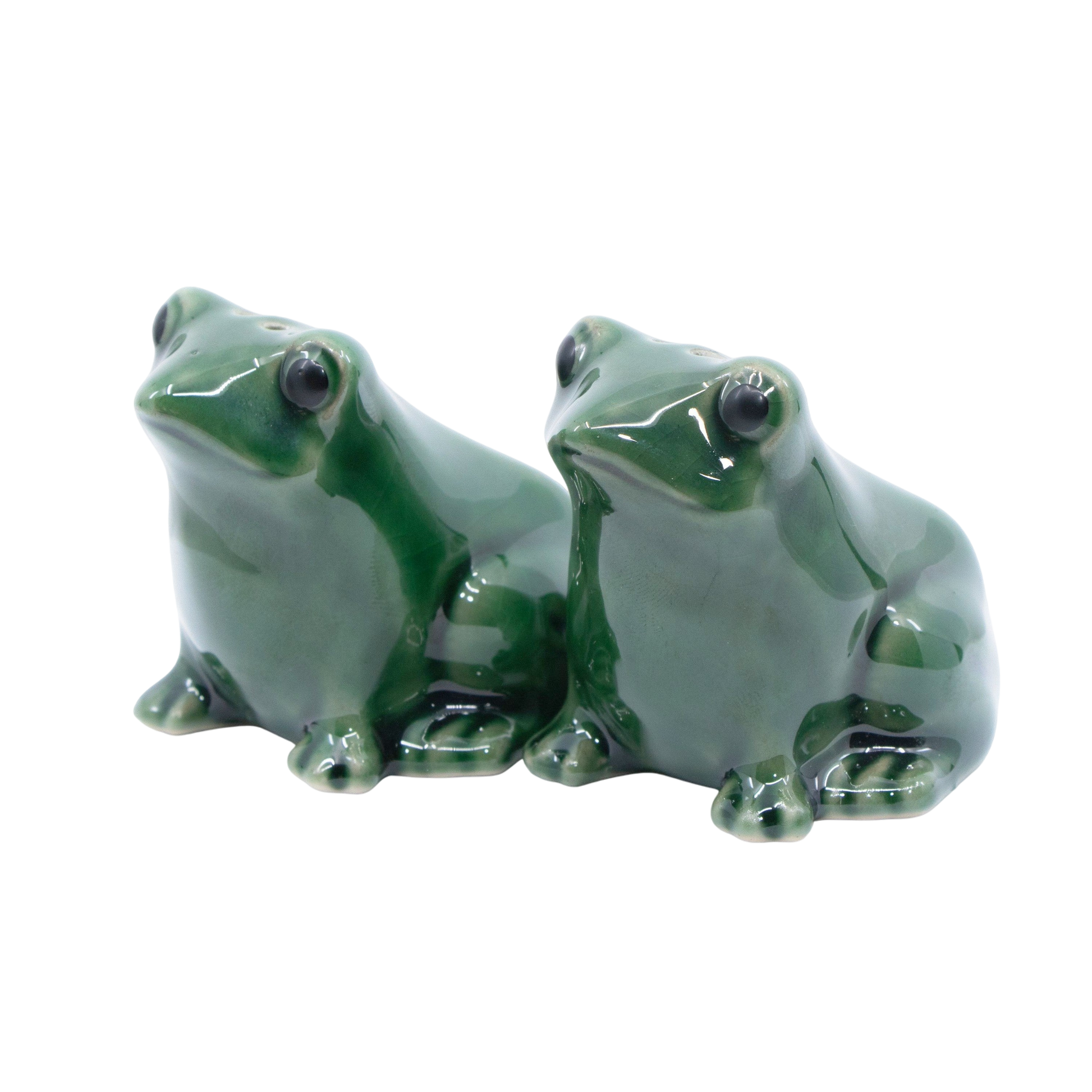 Reactive Glaze Frog Salt & Pepper Shakers - Punch Bowl Designs