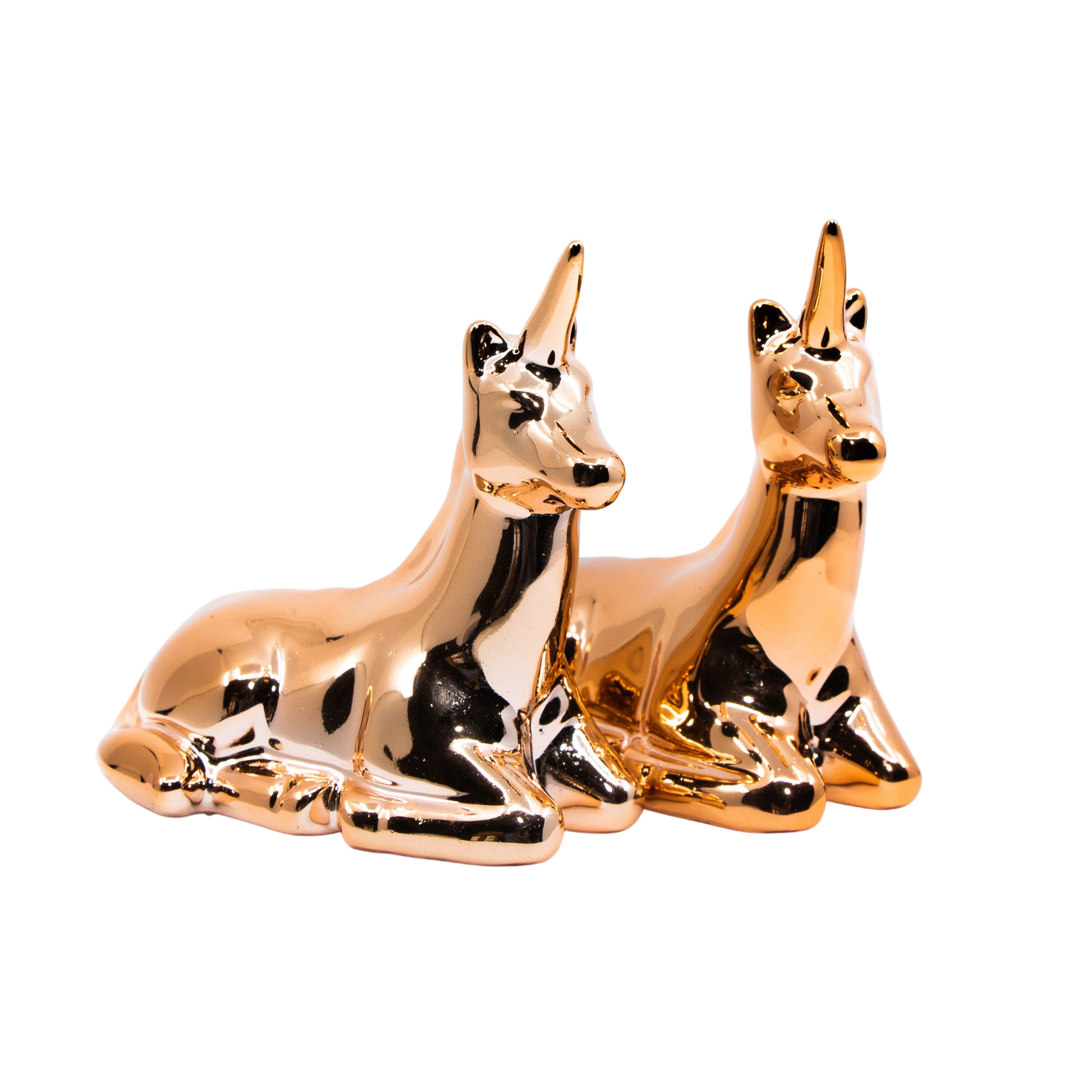 Copper Plated Unicorn Salt & Pepper Shakers - Punch Bowl Designs