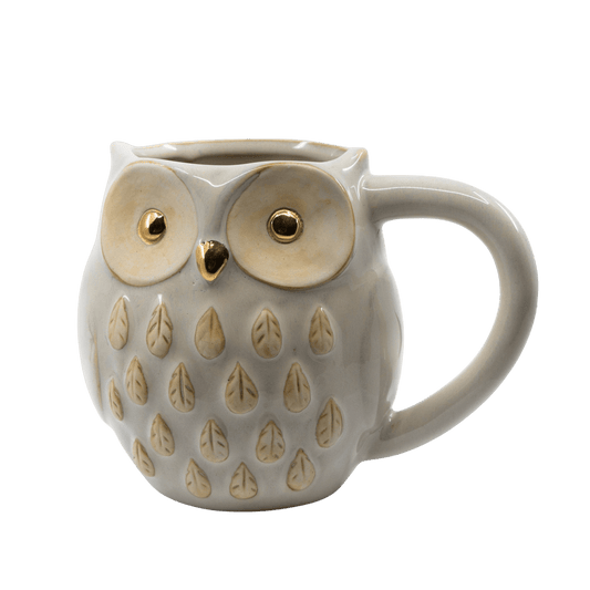 Reactive Glaze Owl Mug - Punch Bowl Designs