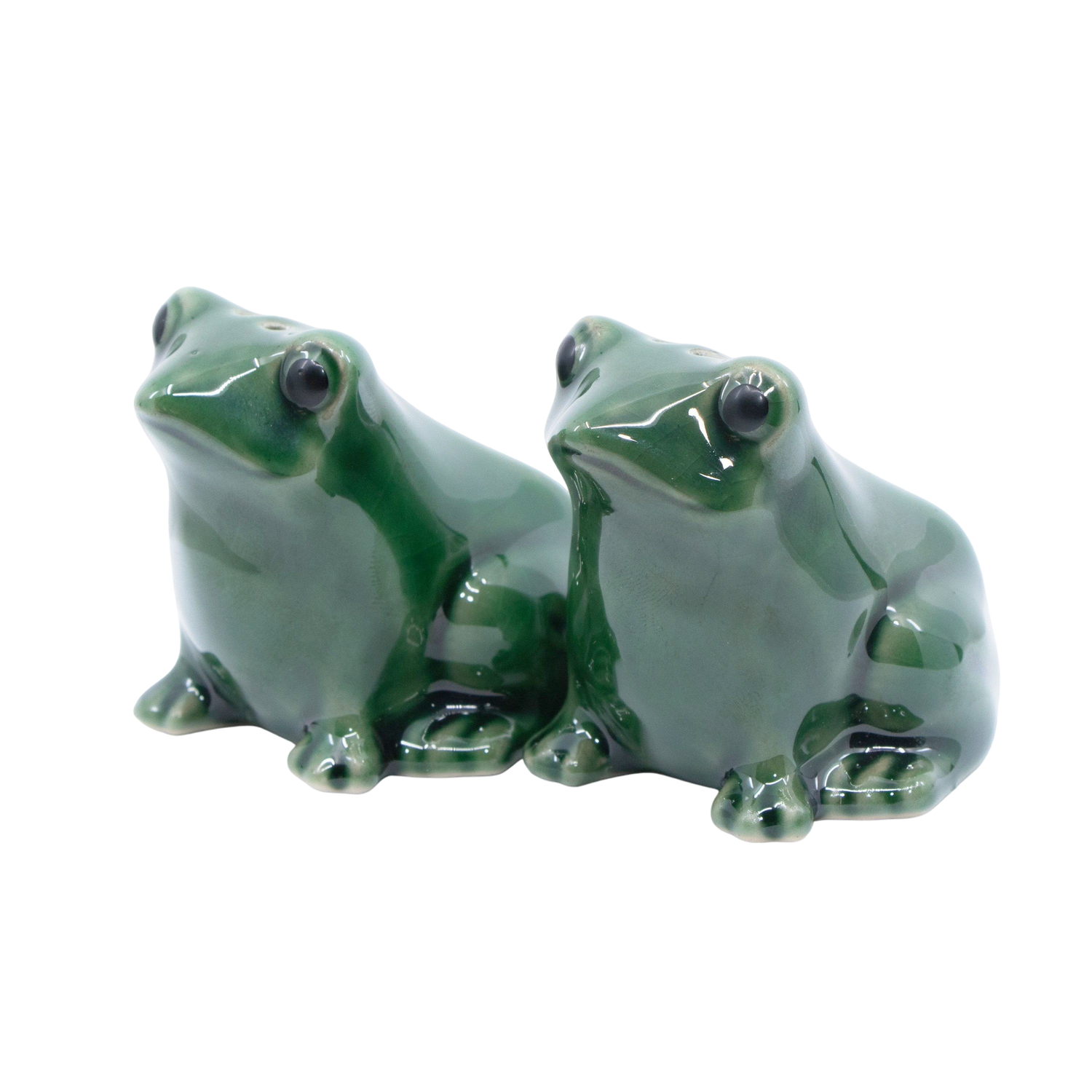 Reactive Glaze Frog Salt & Pepper Shakers - Punch Bowl Designs