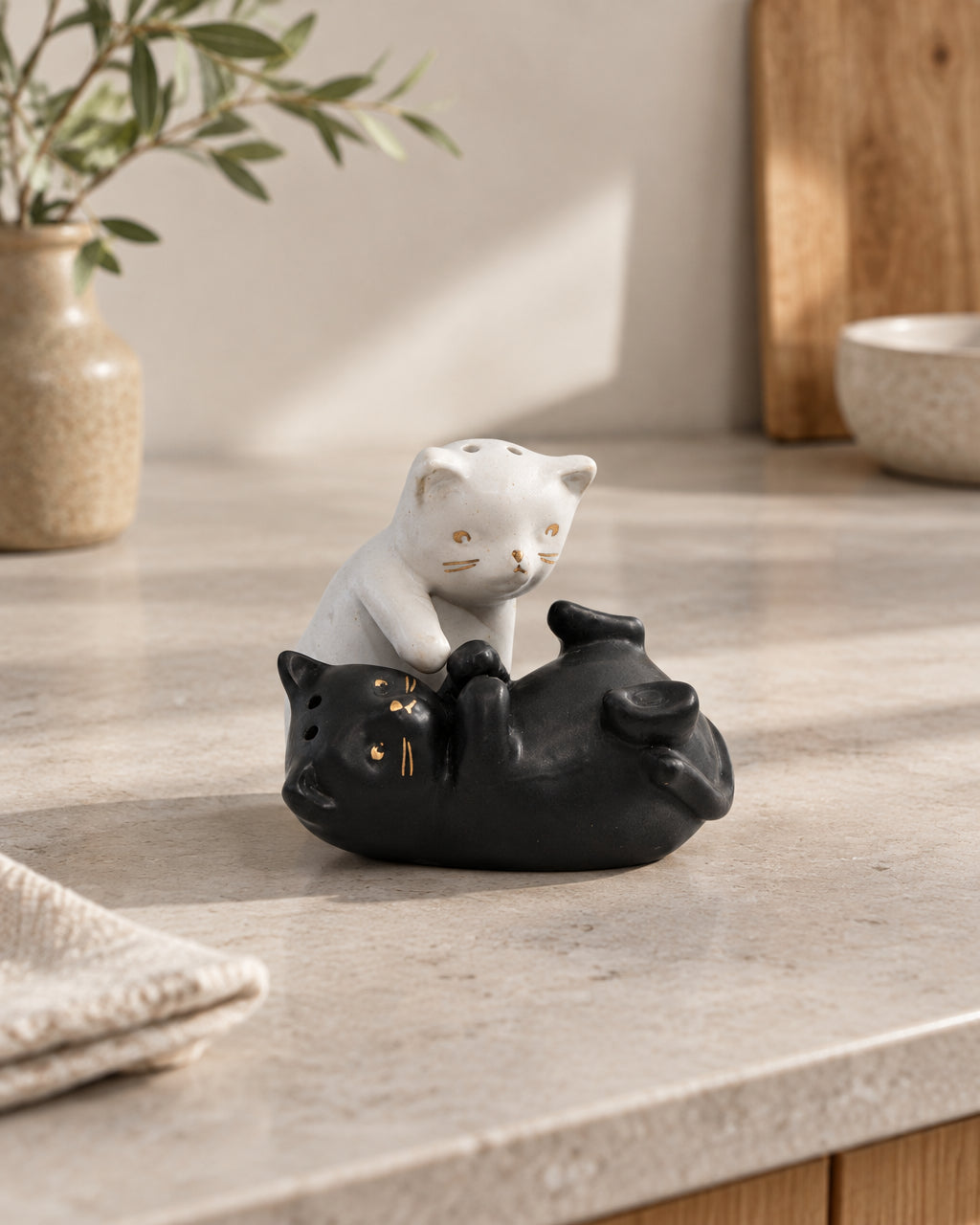 Playful Cat Salt & Pepper Shakers