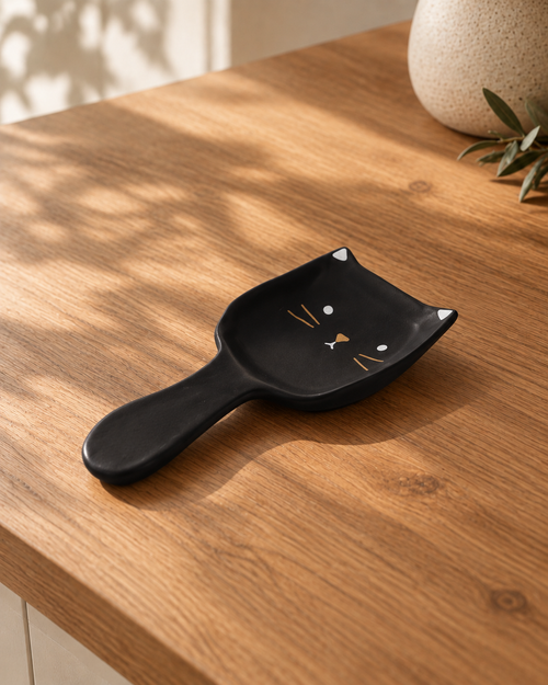 Cat Spoon Rest (Matte + Gold)