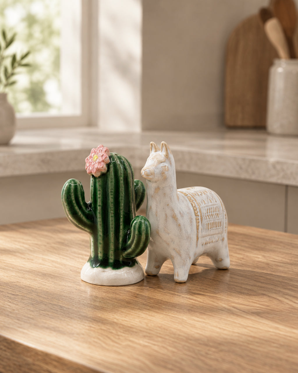 Cactus & Llama Salt & Pepper Shakers