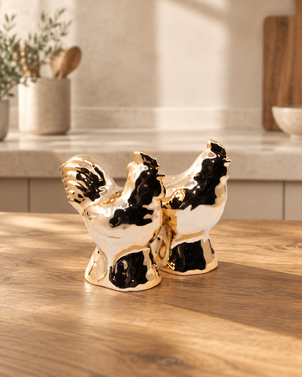 Rooster and Hen Salt & Pepper Shakers