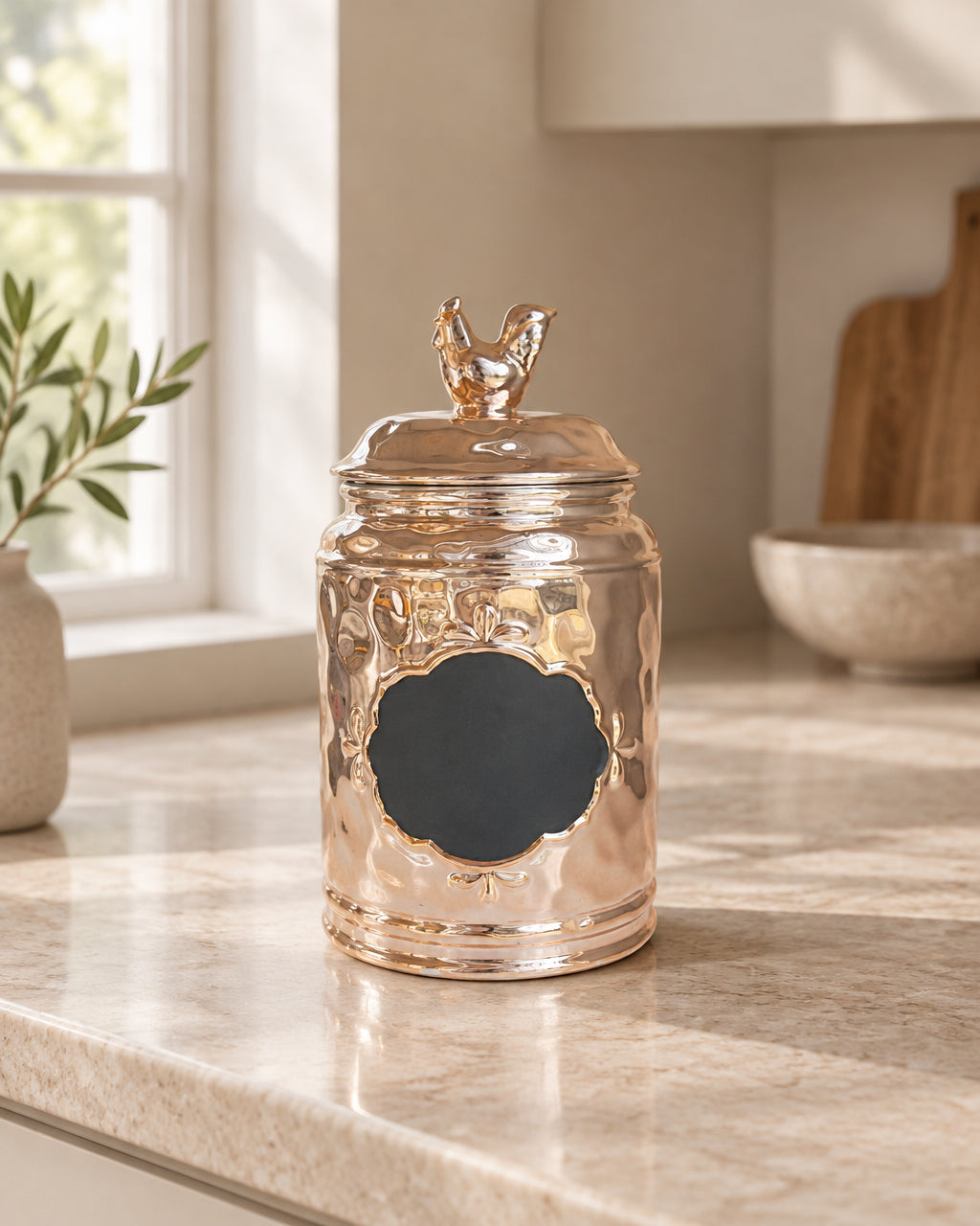 Country Farm Cookie Jar with Chalkboard