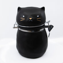 Matte Cat with Gold Hinged Jar