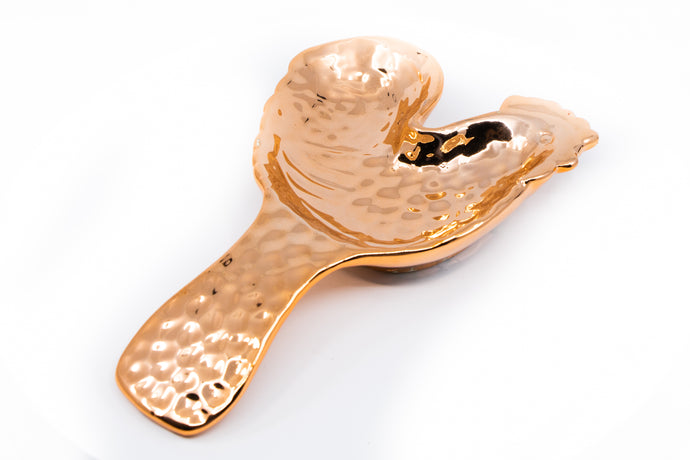 Copper Plated Rooster Spoon Rest