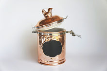 Copper Plated Country Farm Hinged Jar with Chalk Board